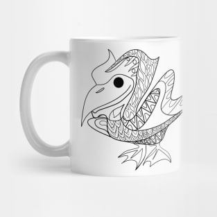 seagull in adult coloring pattern ecopop Mug
